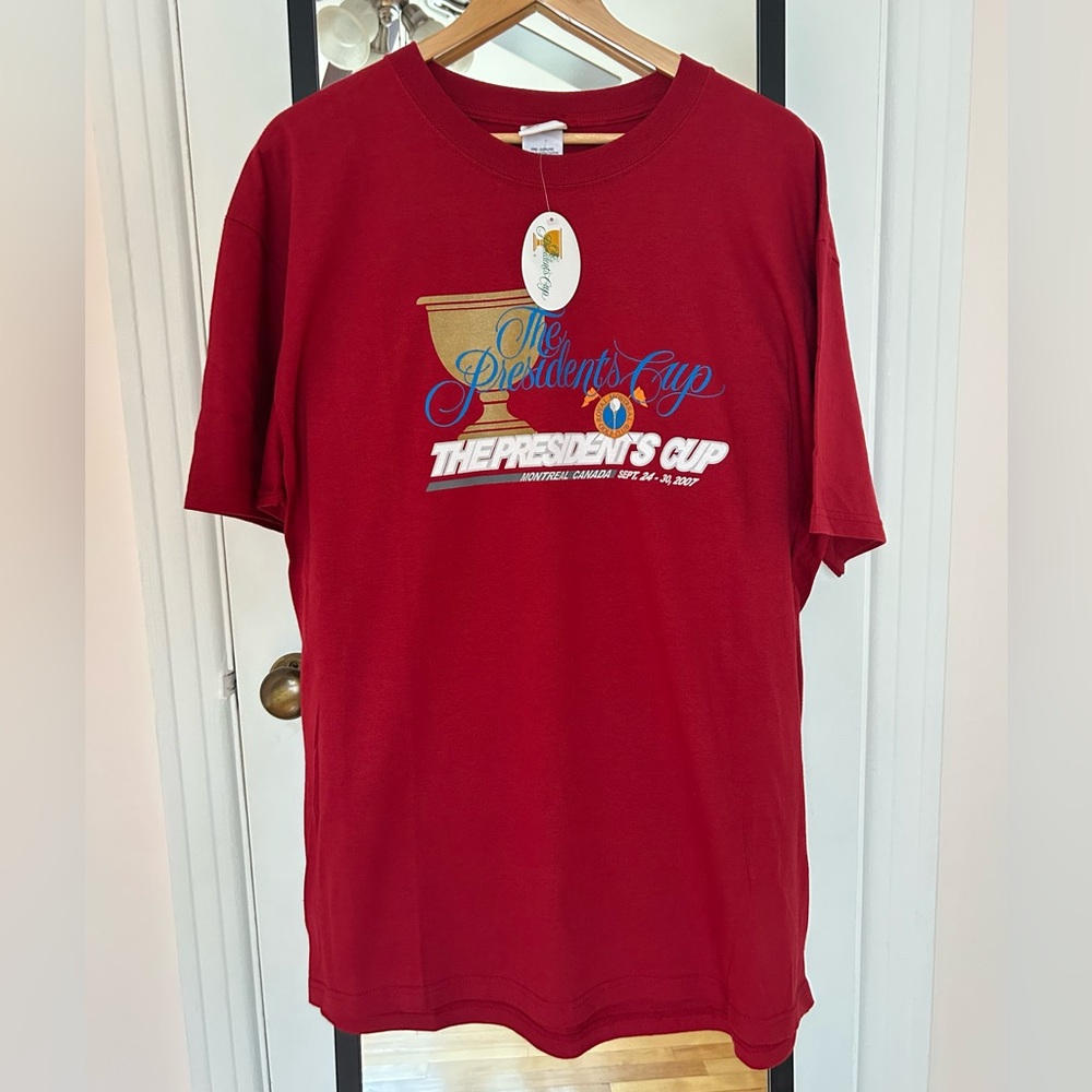 Vintage 2007 Presidents Cup ⛳️ tee shirt NWT Deadstock Golf Anvil